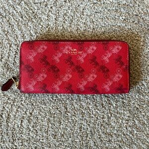 Coach Red Patterned Women's Wallet